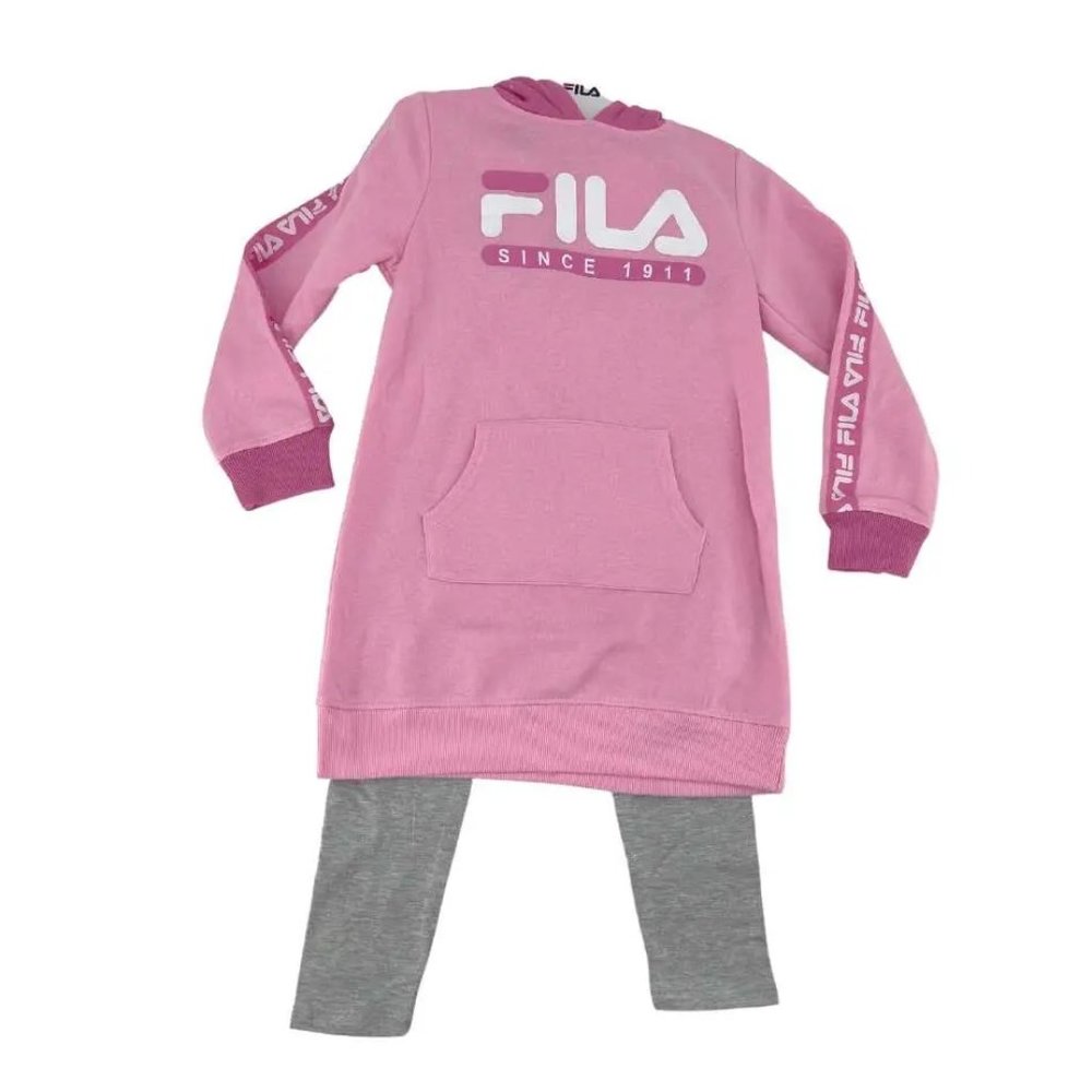 Fila | Girl's Sweater Dress Set | Pink & Light Grey | Various Sizes